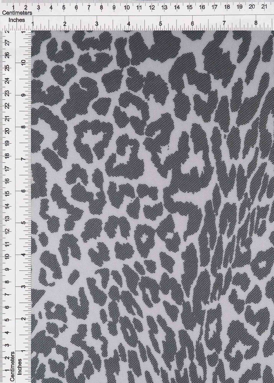 1 Yard Ivory Mesh 92% Polyester and 8% Spandex Animal Print Stretch Fabric 54 Inch Wide